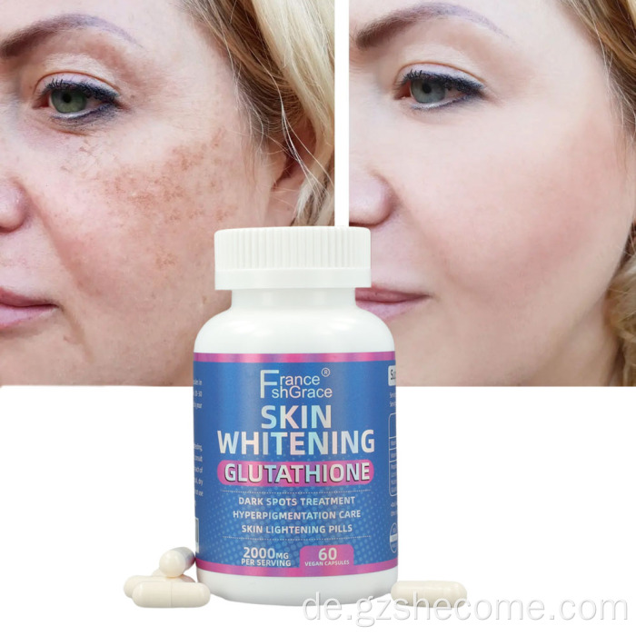 Sie verfügt über Glutathion-Whitening-Kapseln mit Anti-Aging-Effekt